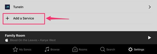 add to sonos button