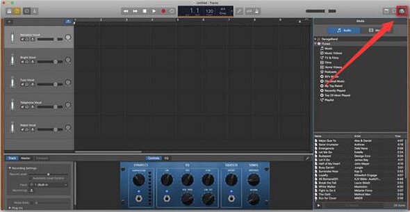 add music to garageband mac