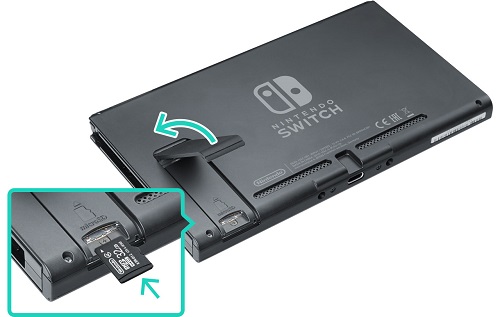 insert sd card to switch