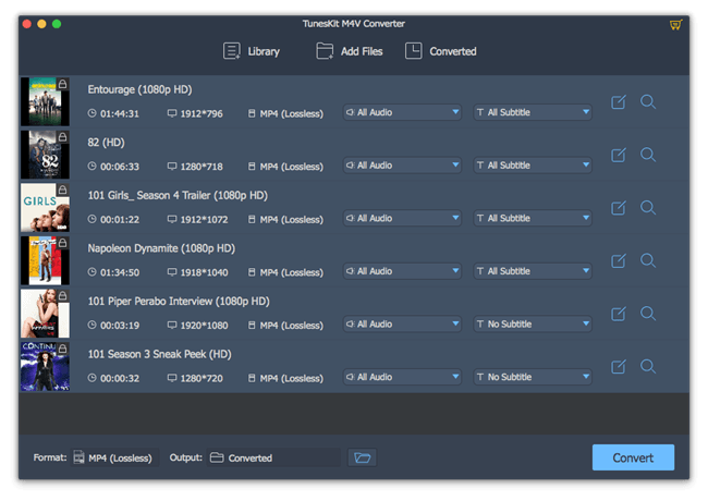 add m4v with 5.1 audio