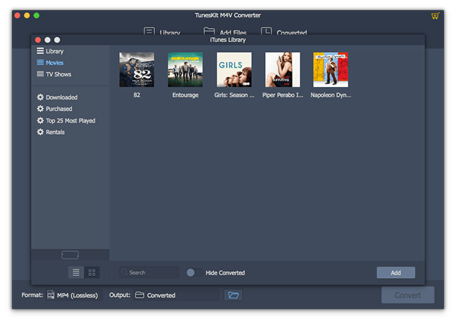 add itunes videos to tuneskit itunes drm remover for mac