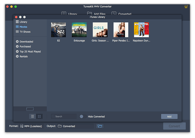 tuneskit drm video converter interface