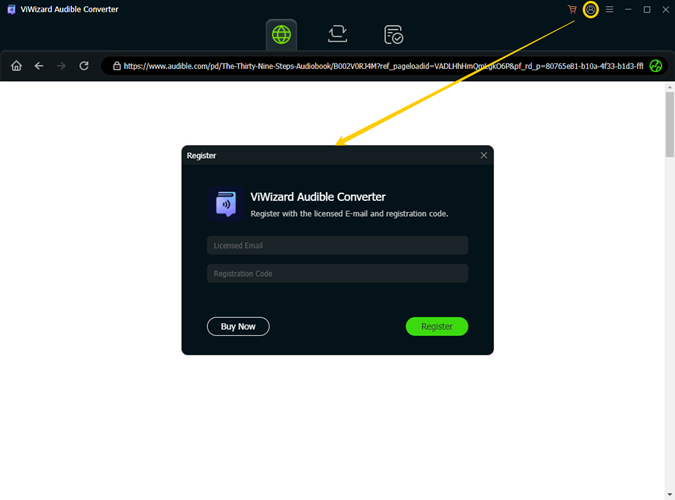 register audible converter