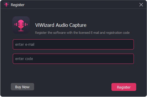 register audio capture