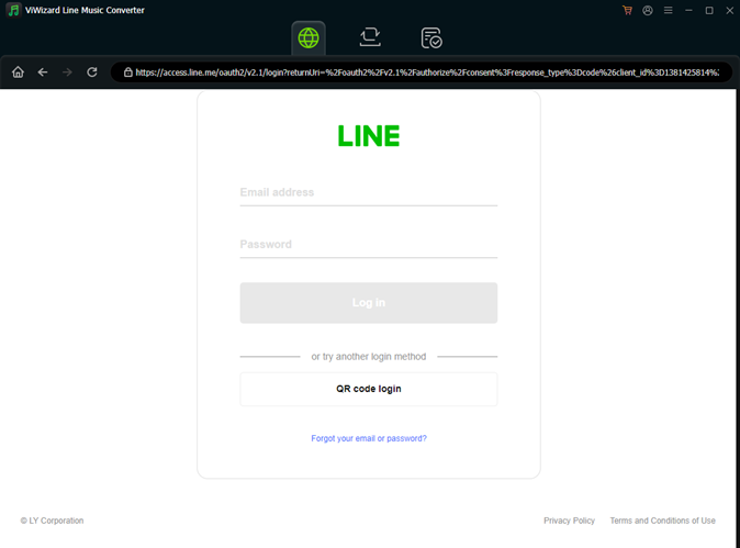 log in to line account