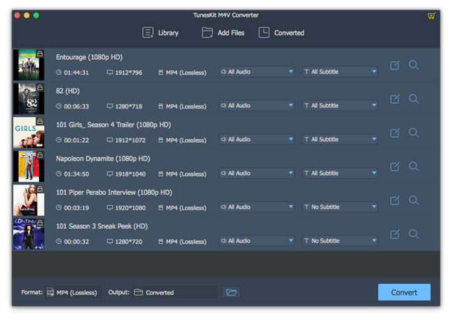 select output audio tracks and subtitles