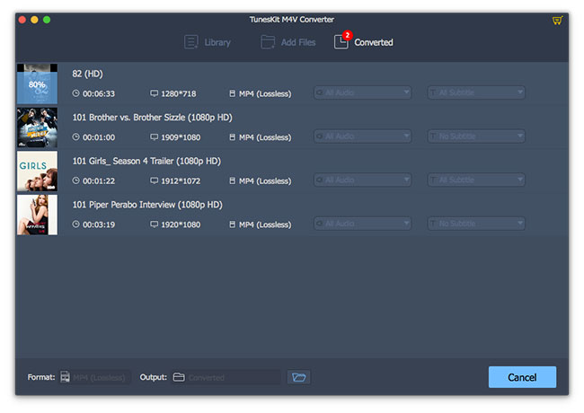 select output audio tracks and subtitles