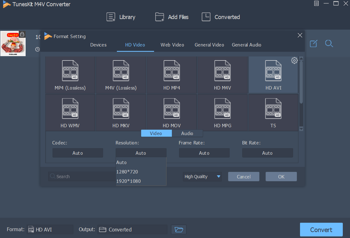 output format