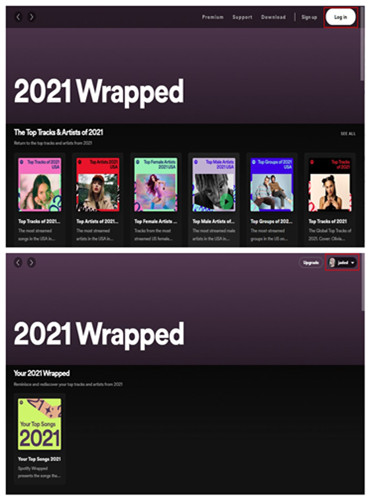Log in to Spofty account to get Your Top Songs 2021
