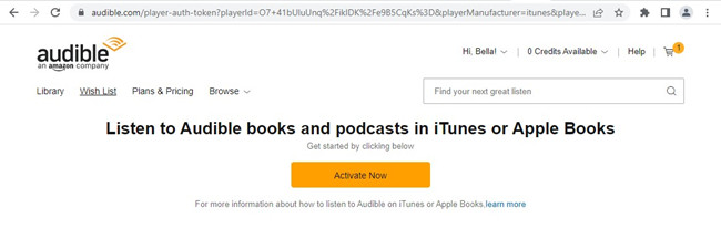 activate Audible in iTunes