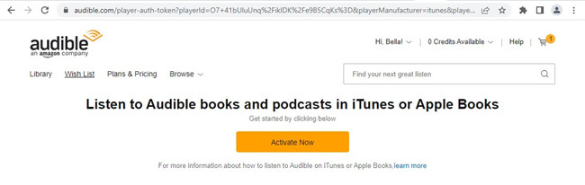 activate audible itunes