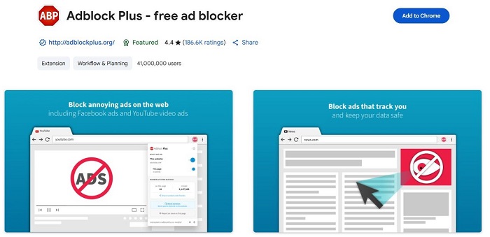 adblock plus chrome extension