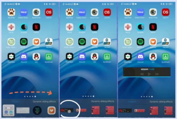 add amazon music widget on android