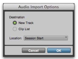 add audio to pro tools