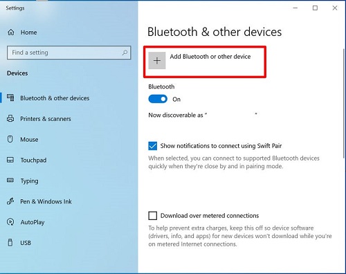 add bluetooth on windows