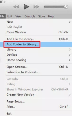 add folder to library in itunes