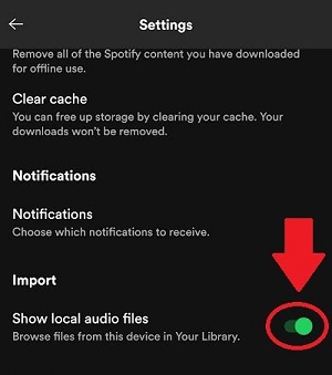 add local files to spotify on android