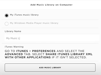 add music library on computer bose soundtouch