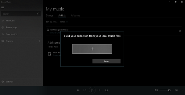 add music to groove music