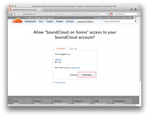 add soundcloud to sonos on computer