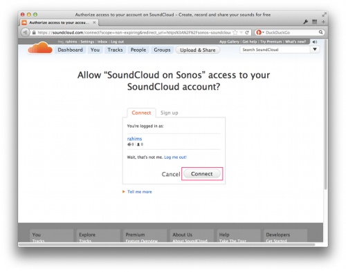 add soundcloud to sonos on computer