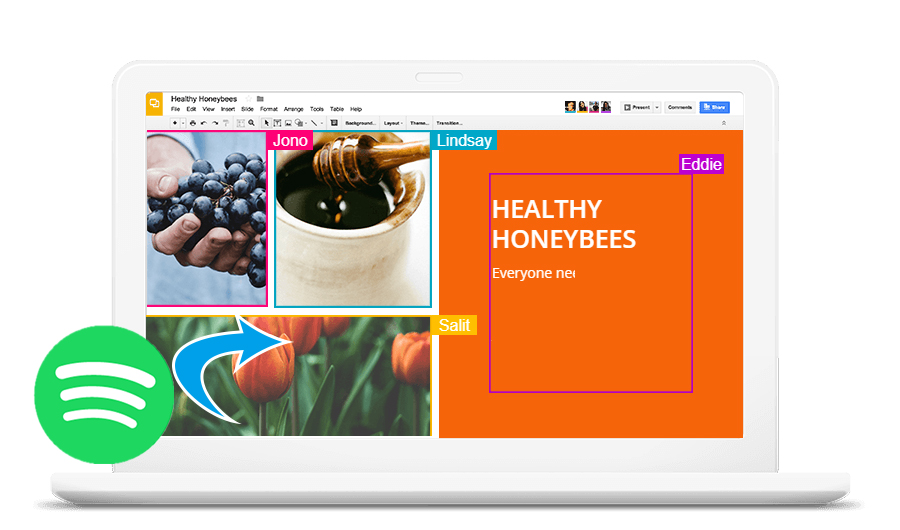 spotify music to google slides