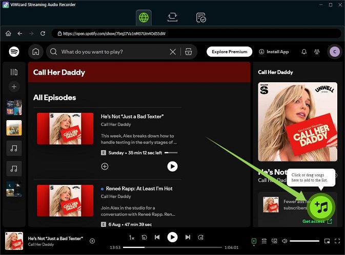 add spotify podcast