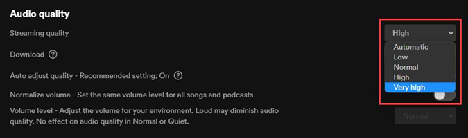 stream spotify high quality audio