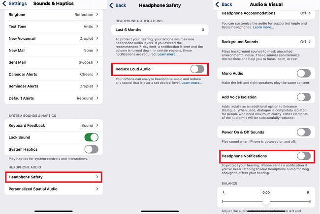 adjust iphone audio settings