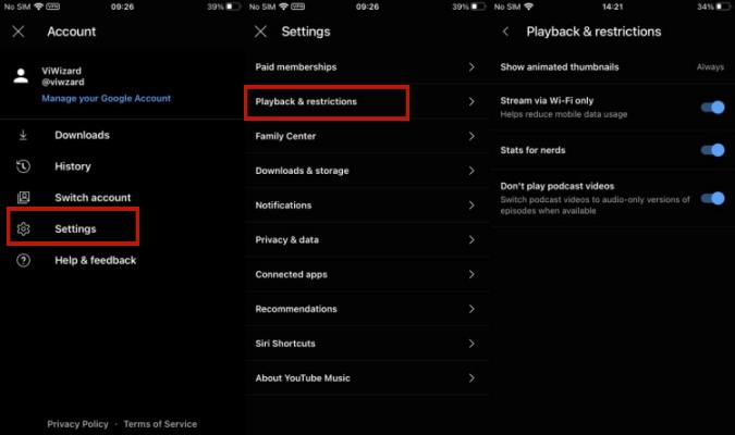 adjust youtube music audio quality on phone