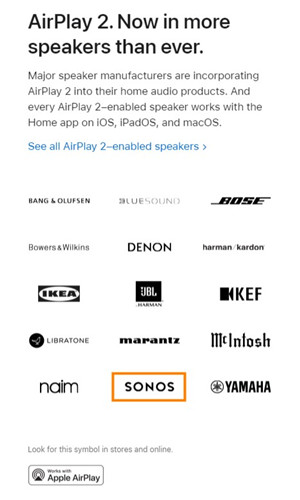 AirPlay 2 and Sonos