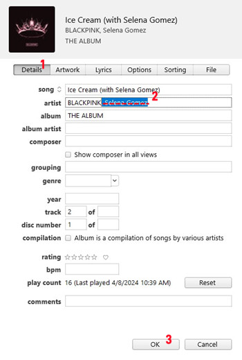 album album info details artist