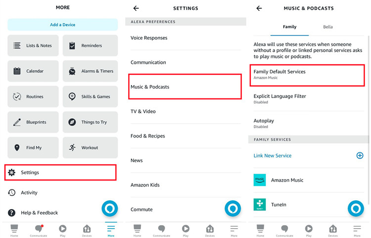 configurar tidal como servicio predeterminado en alexa