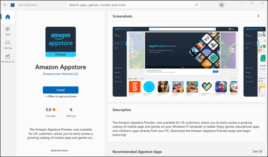 amazon appstore install