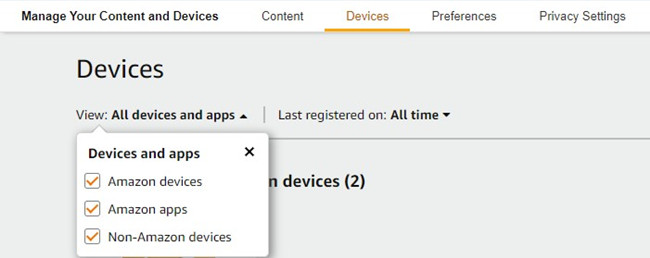 amazon manage your content and devices
