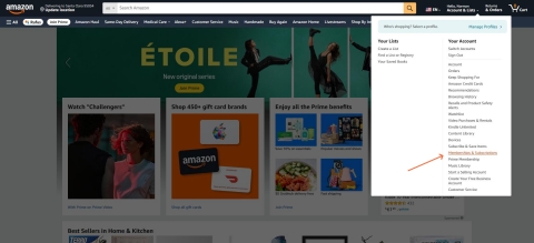 amazon memberships subscriptions