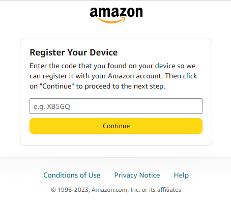 amazon music activation code