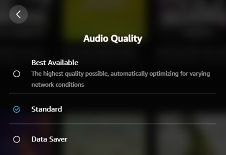 Amazon Music audio quality