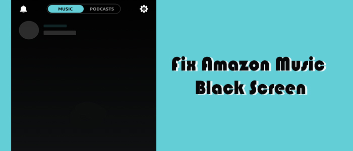 amazon music black screen