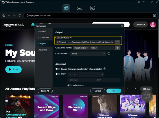 amazon music converter output path