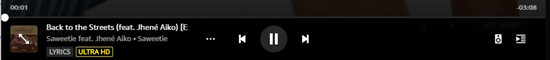 amazon music desktop now playing bar