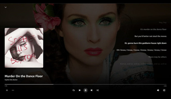 how to show Amazon Music lyrics on computer
