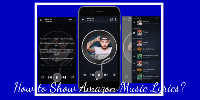 how to show amazon music lyrics