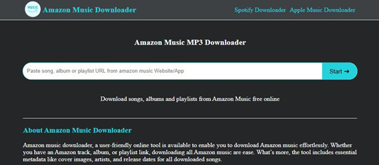 amazon music mp3 downloader main interface