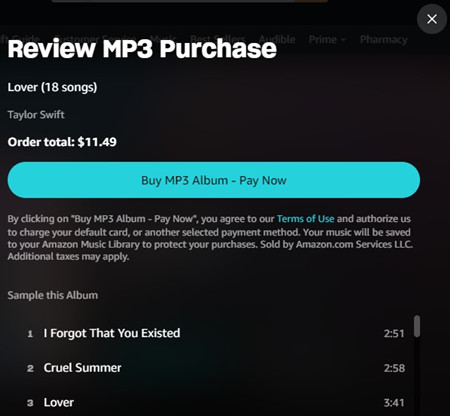 amazon music review mp3 purchase