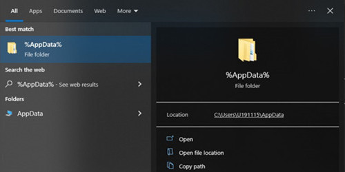 app data folder windows