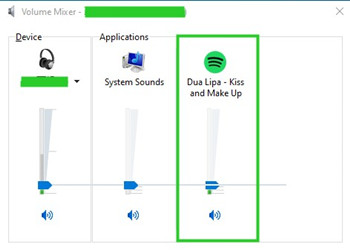 Windows volume mixer