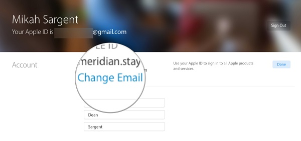 change apple id email address