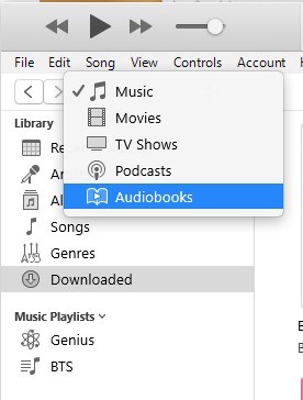itunes apple music contents menu music to audiobooks