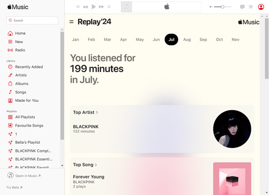 apple music listening minutes